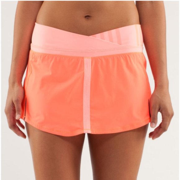 Lululemon V-Waist Pace Skirt Coral Size 6